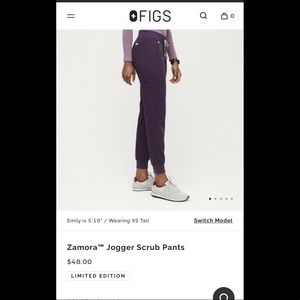 FIGS Zamora Jogger Scrubs in Purple Shadow (Limited Edition)
